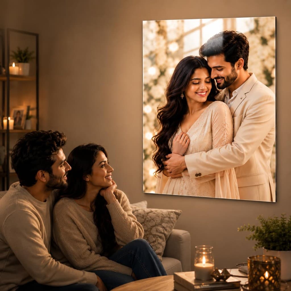 Lifestyle acrylic frame in home