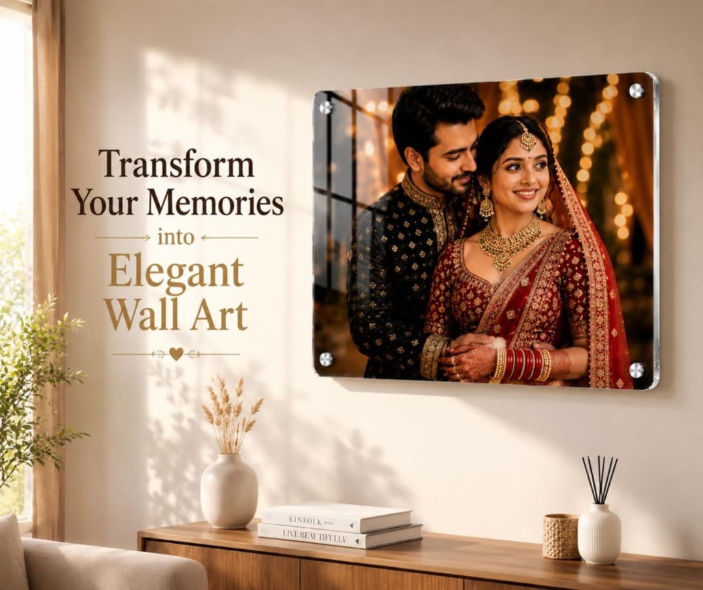 Wedding wall art acrylic frame